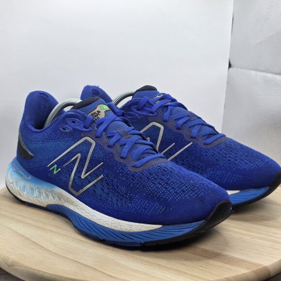 Mens Size 10.5- NEW BALANCE FRESH FOAM X MENS M880S12 Blue Running Shoes 2E Wide - Picture 5 of 11